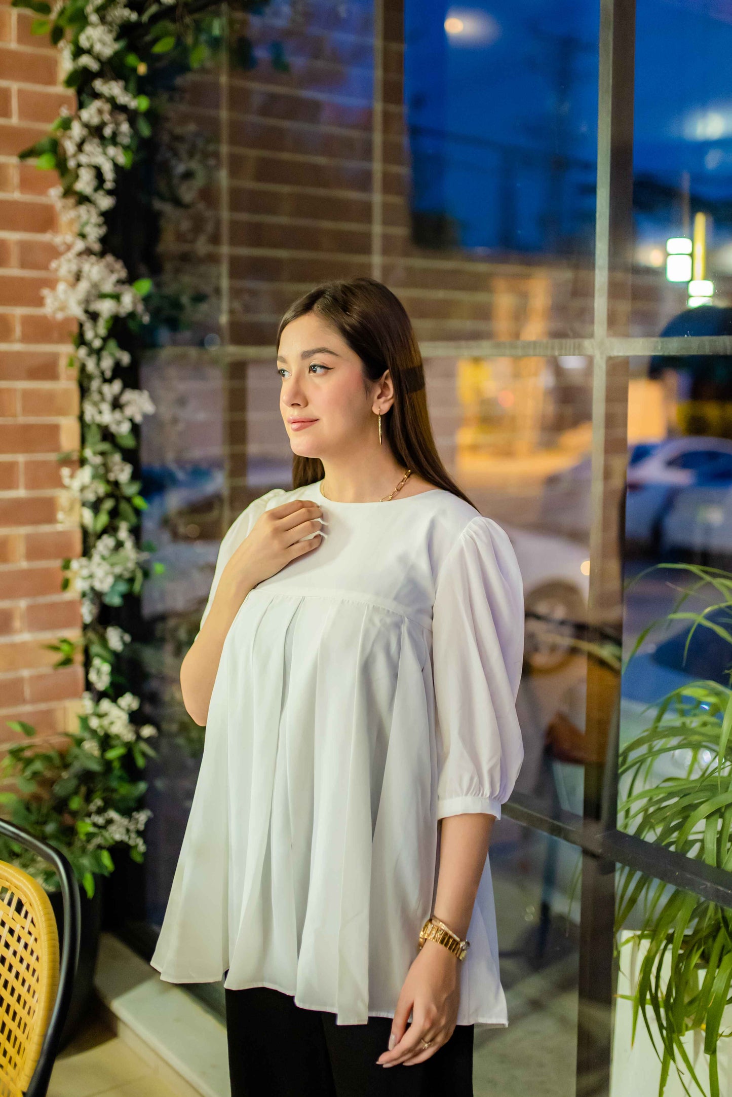 Pleated Flow Top