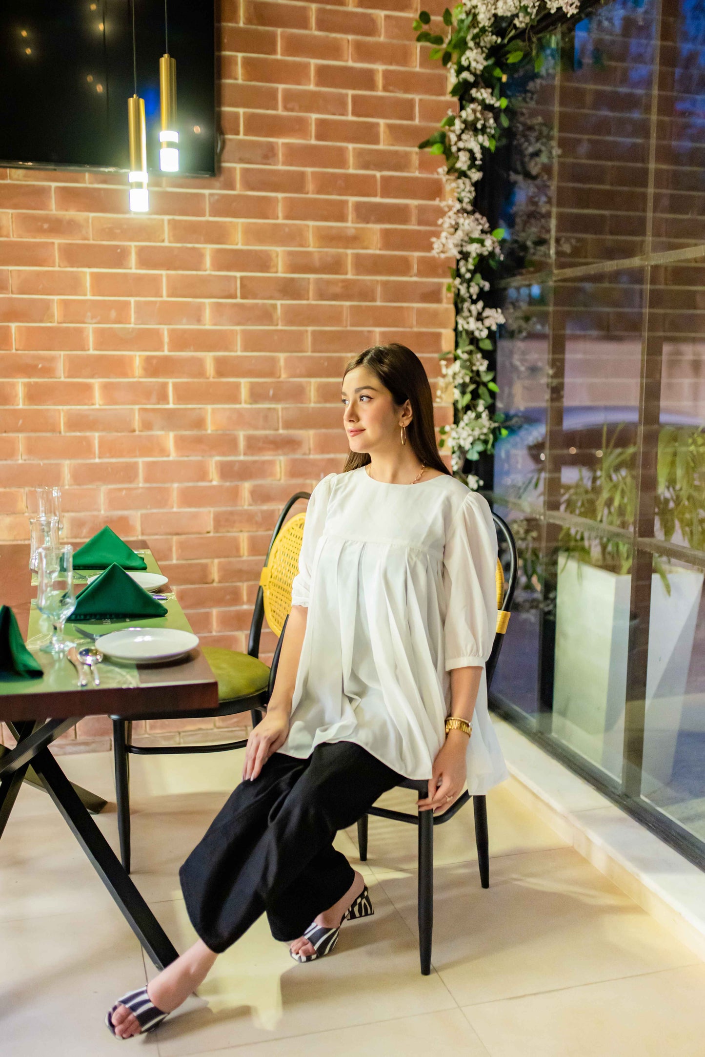 Pleated Flow Top